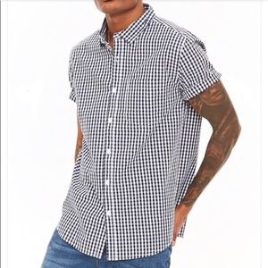 Navy/White Gingham Slim Fit Shirt